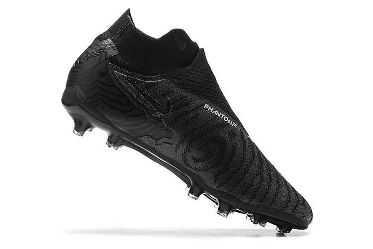 Nike Phantom Gx High Top Black Double-layer Waterproof Fish Silk Fully Knitted Fg Football Shoes