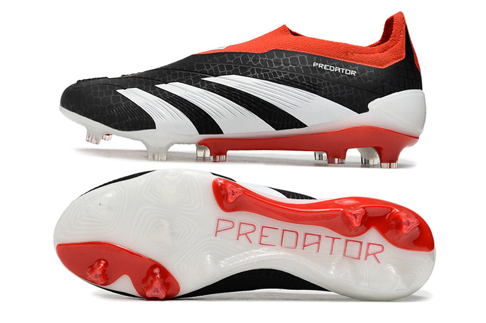 Adidas Predator 24 Fully Knitted Laceless High-Top FG Football Shoes