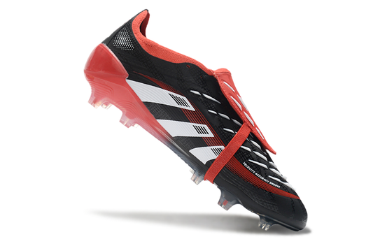 Adidas Predator 25th Generation Fully Knitted With Laces FG Football Shoes Red ^ Black