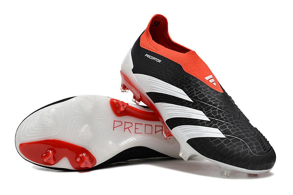 Adidas Predator 24 Fully Knitted Laceless High-Top FG Football Shoes