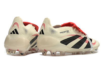 Adidas Predator 25th Generation Fully Knitted With Laces FG Football Shoes White^ Red