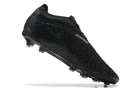 Nike Phantom Gx Low-top All-black Double-layer Waterproof Fish Silk Full Knitted Fg Football Shoes